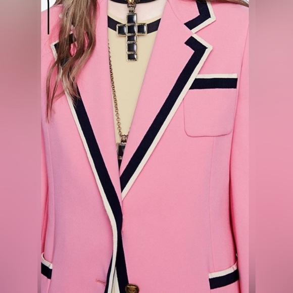 Gucci women pink cady blazer jacket - Picture 6 of 13